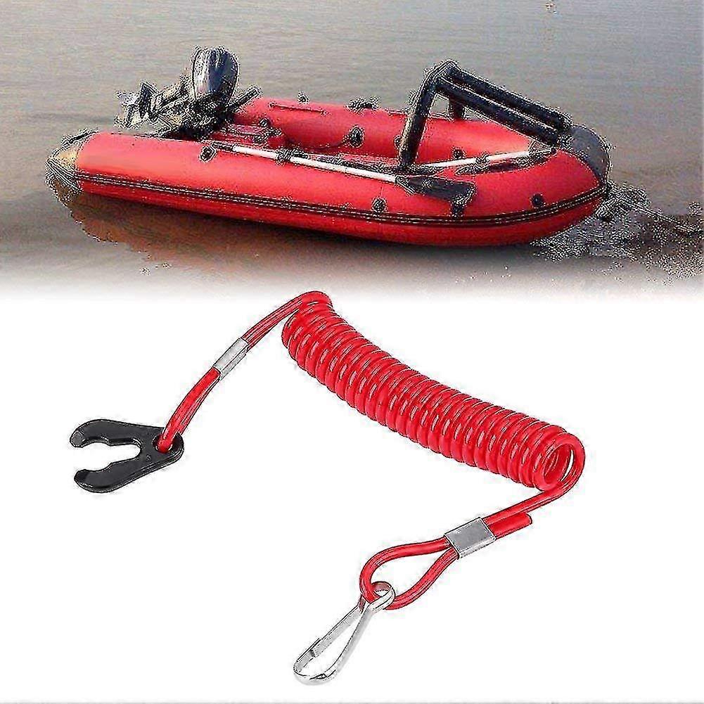Universal Boat Outboard Engine Ignition Emergency Kill Stop Switch Keys Lanyard Rope Clip Fk - FFY