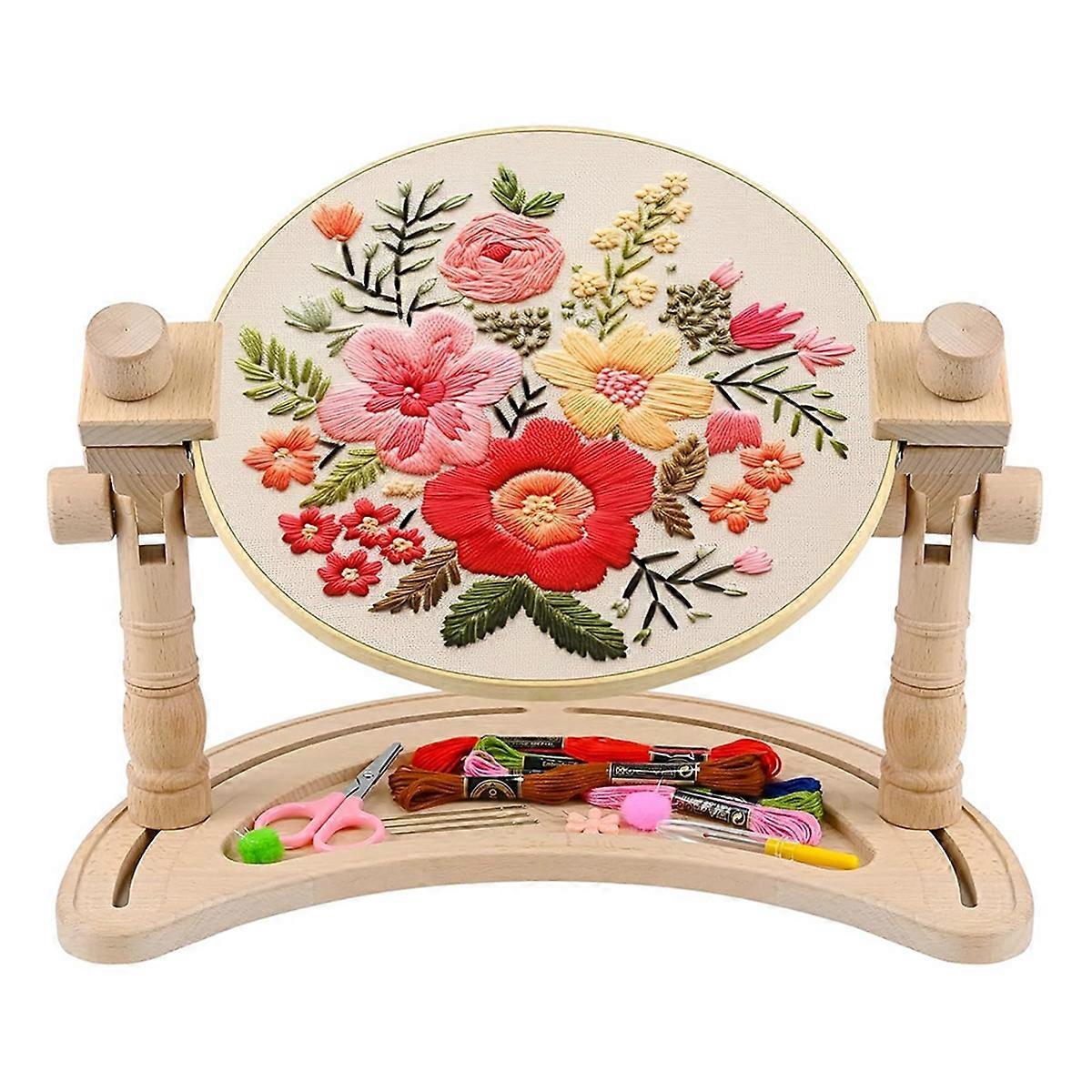 Embroidery Hoop Stand Adjustable - 360Rotated Embroidery Frame Stand