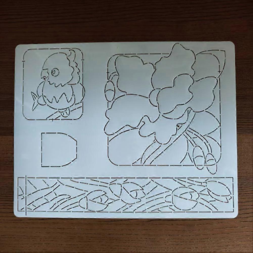 Embroidery Pattern Quilting Stencil Soft Reusable Stitching Stencils for Craft Room