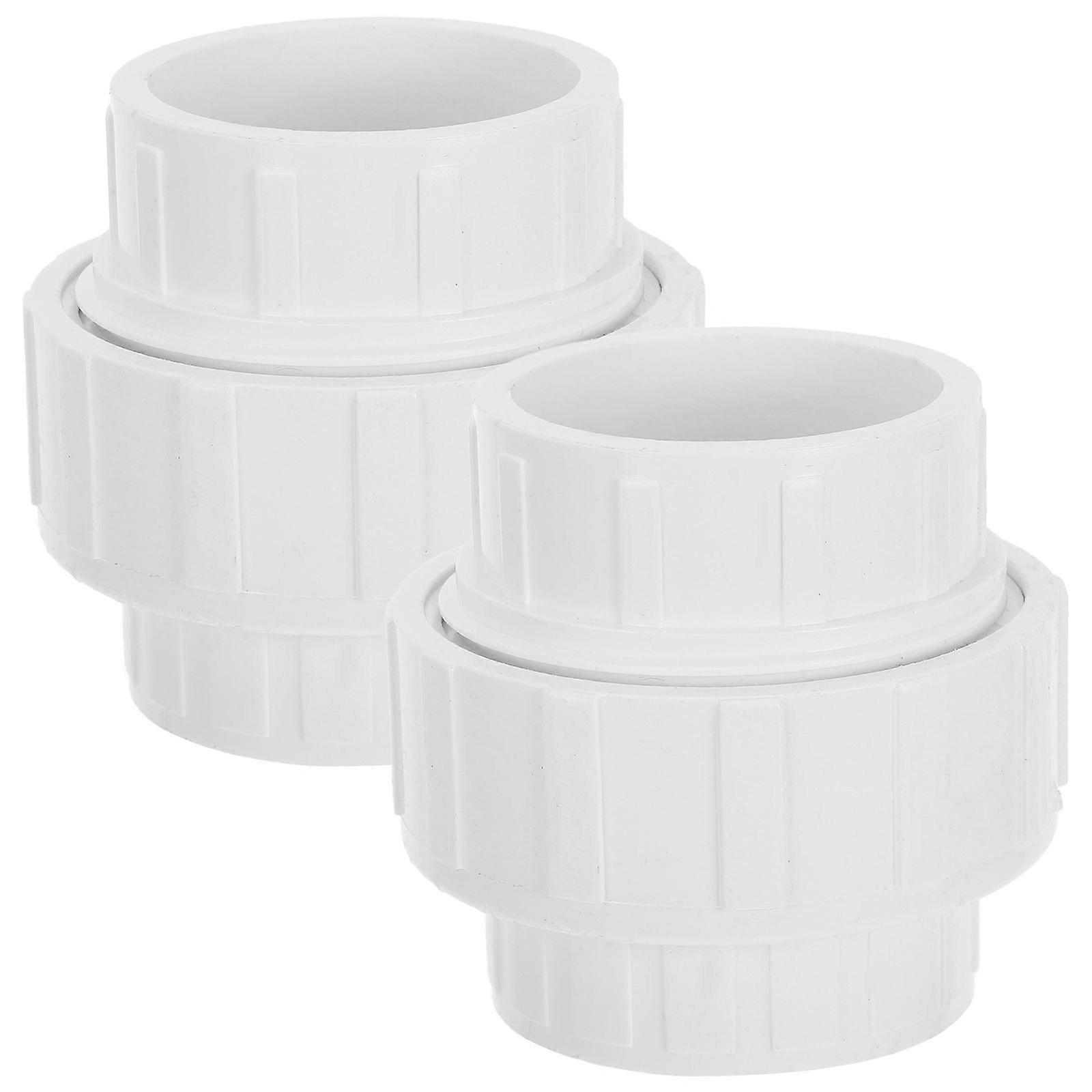 2pcs Union Coupling Pipe Fitting Replacement Socket Union Union Coupling Pipe Fitting For Irrigation Pools And Indoor Plumbing Projects