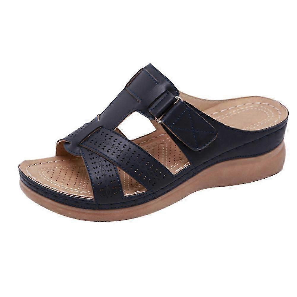 Fashionable Women Summer Sandals Mid-Heel Slipper Beach Casual Shoes