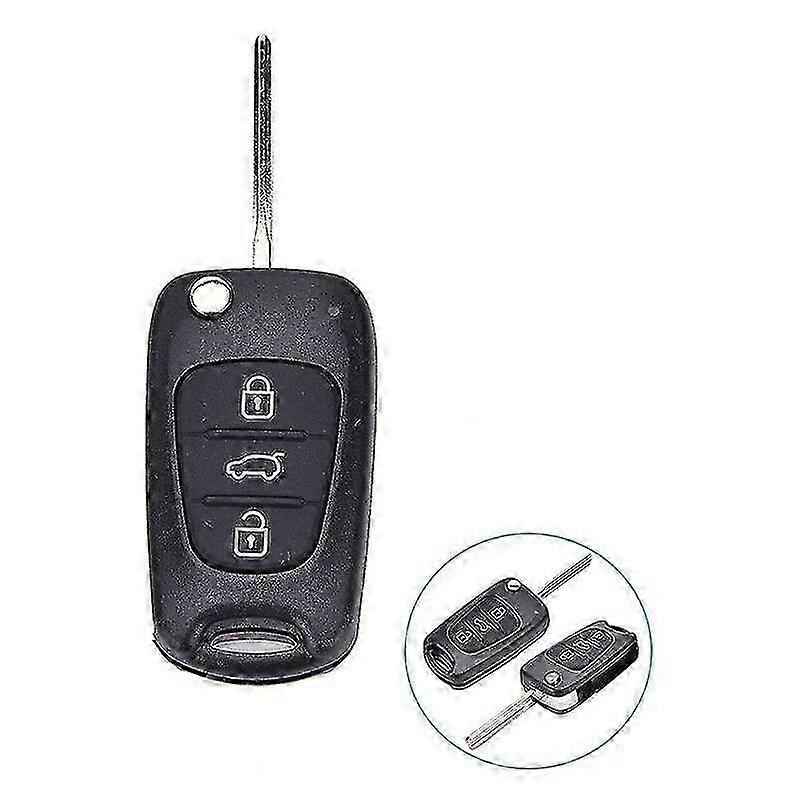 Remote Folding Key Shell with 3 Buttons FOB for Hyundai I20, I30, IX35, I35
