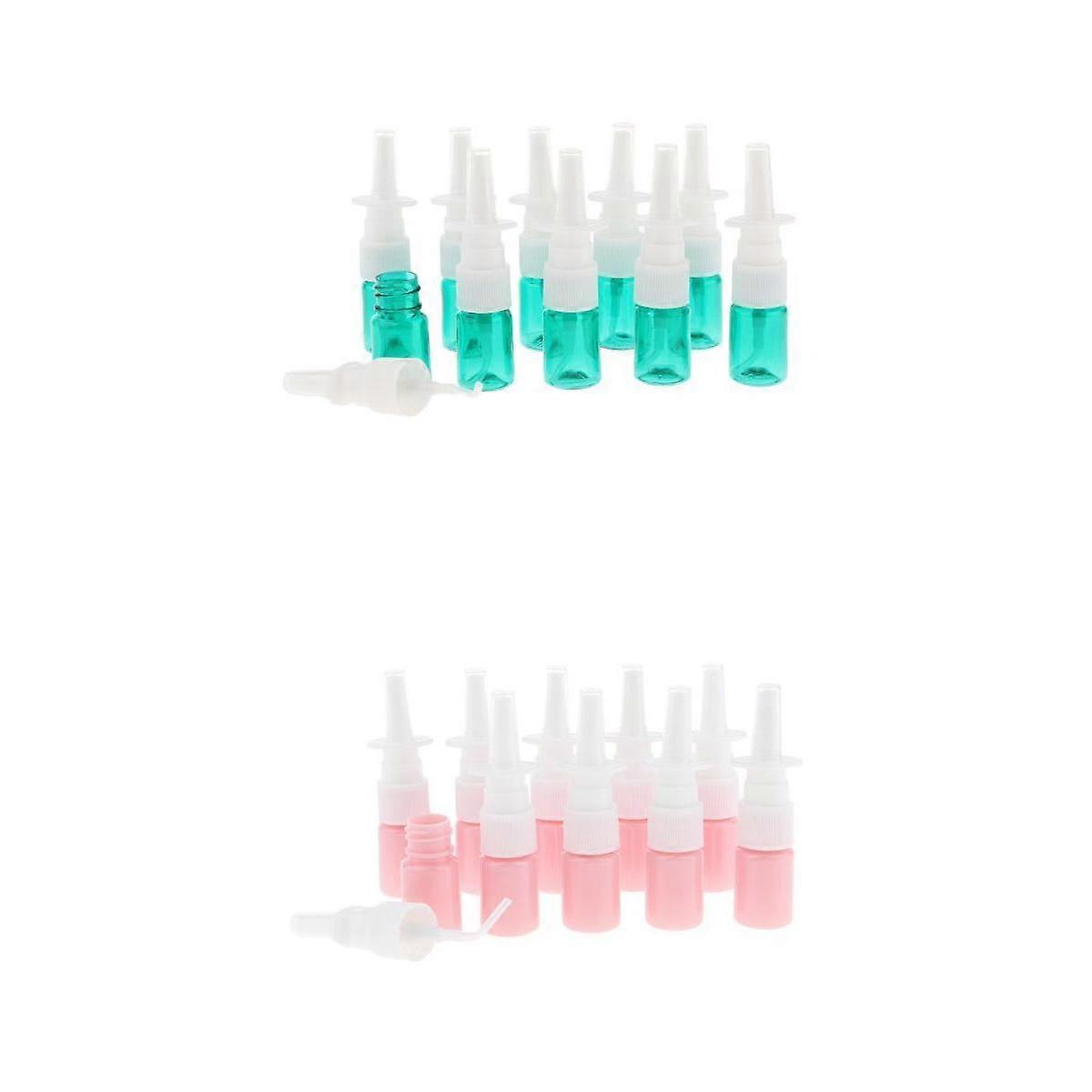 20pcs Plastic Empty Nasal Spray Bottle Storage Holder 5ml Refillable Sprayer