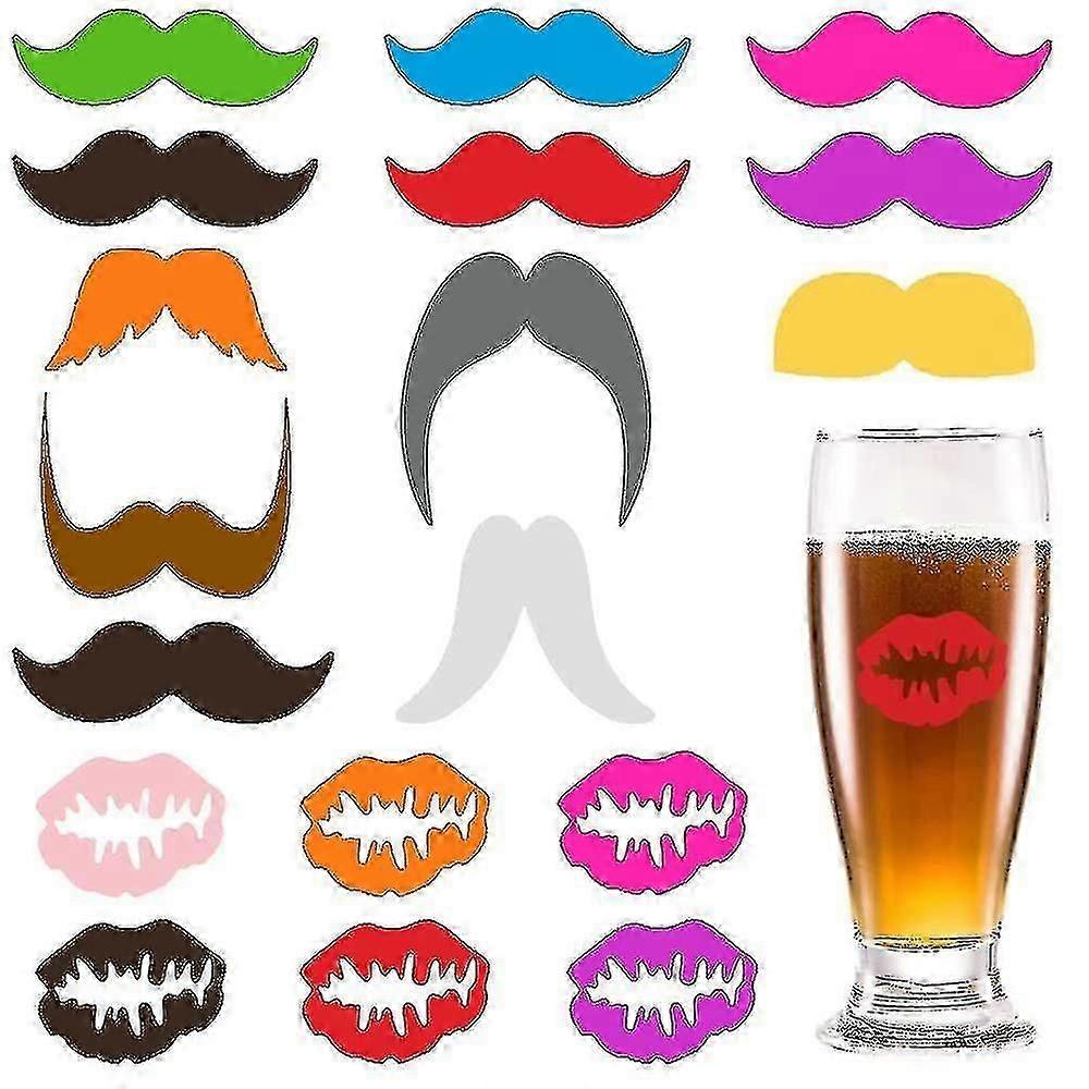 カップマーカー、18個のシリコンワイングラスマーカーガラスタグボトルマーカー再利用可能なガラス識別子