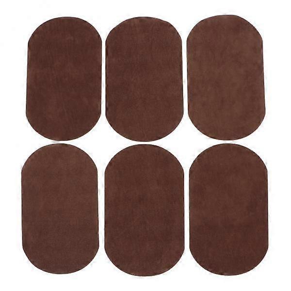 6x6 adet Erkekler Kadın Süet Yamalar Giyim Kot Pantolon için Kadife Aplike Oval