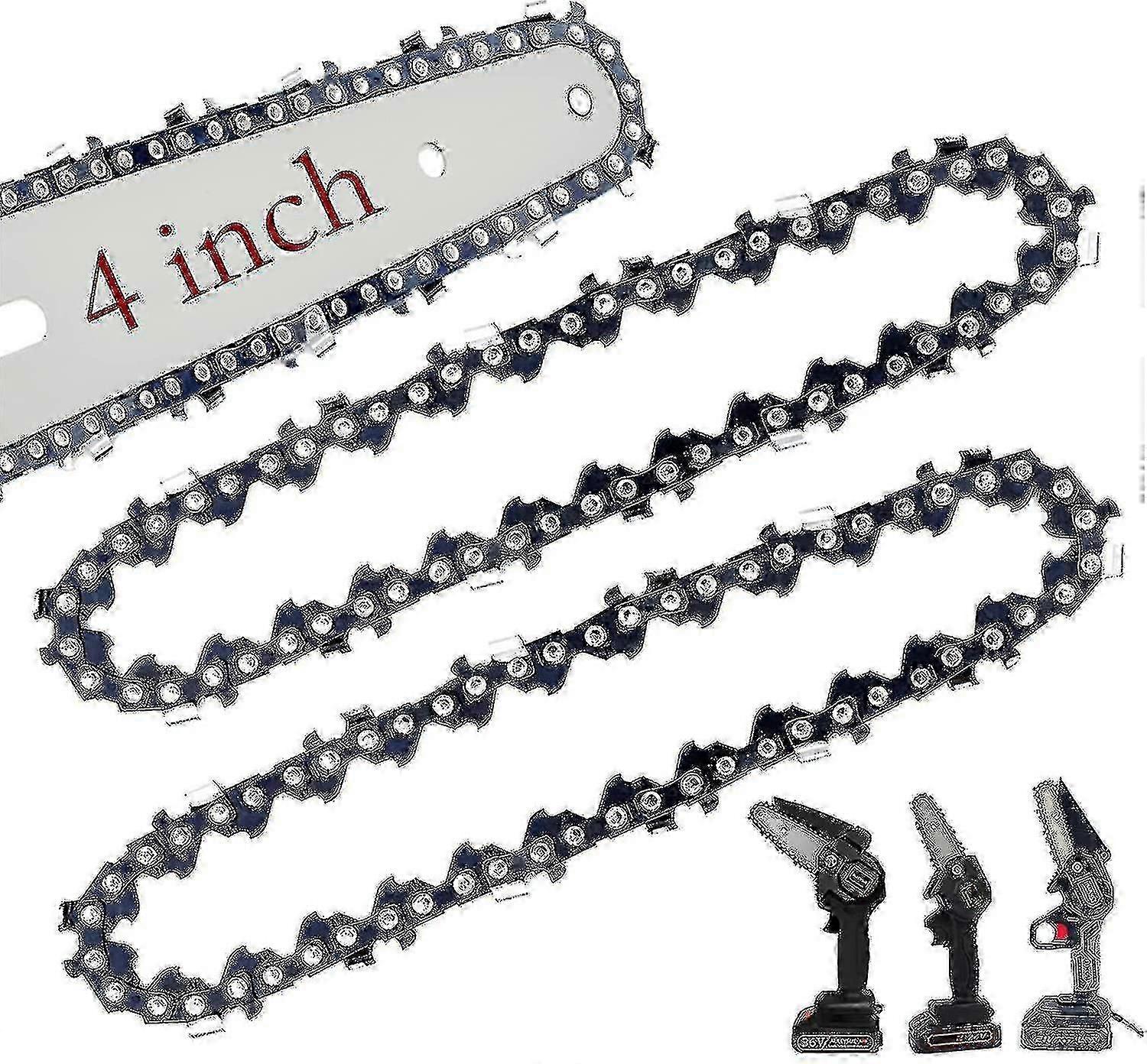 2 Packs Mini Chainsaw Chain, 4 Inch Replacement Chains Best Seller