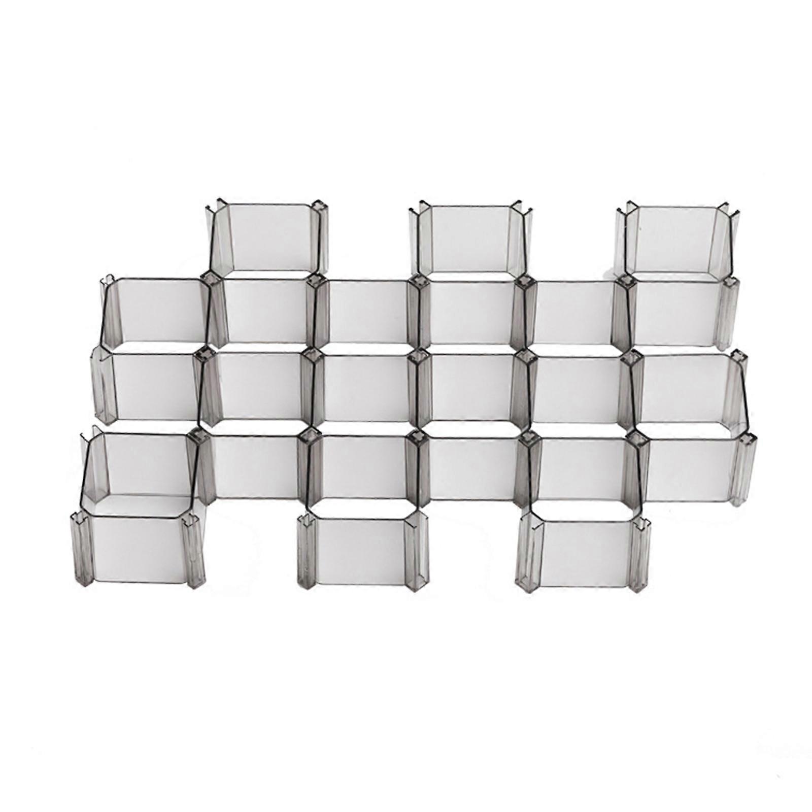 6/12x Drawer Underwear Organizer Divider Storage Bins for Storing Bra Ties Plastics Grid Makeups Drawer Lattice Dividers