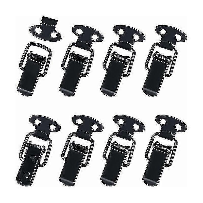 8pcs Black Metal Lever Latch Spring Catch
