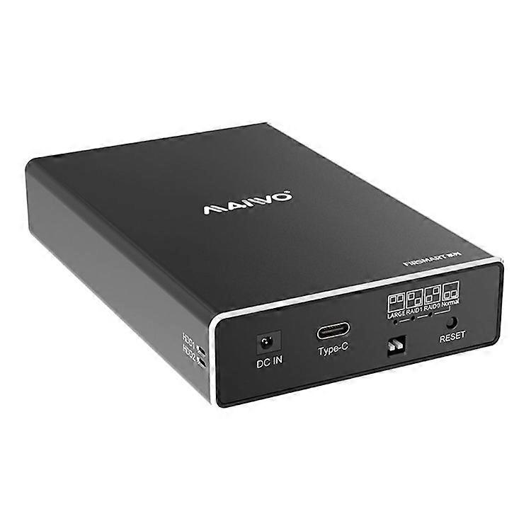 MAIWO K25272C 2.5 Inch Dual Bay External Hard Drive Enclosure RAID Array Box Type C 3.1 SSD Enclosure