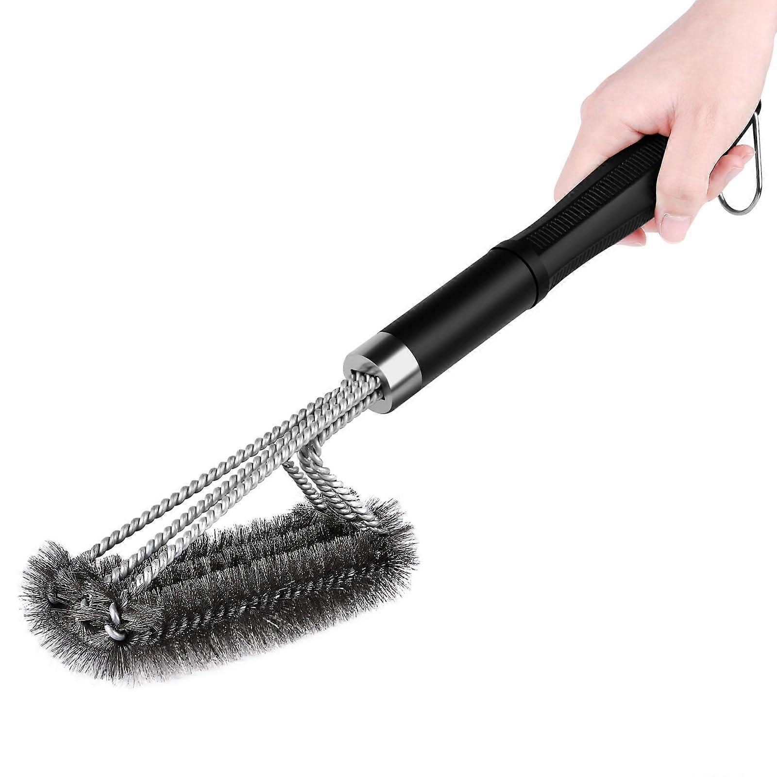 Grill Brush with Removable Handle for All Types of Cooking Grate 1 Black