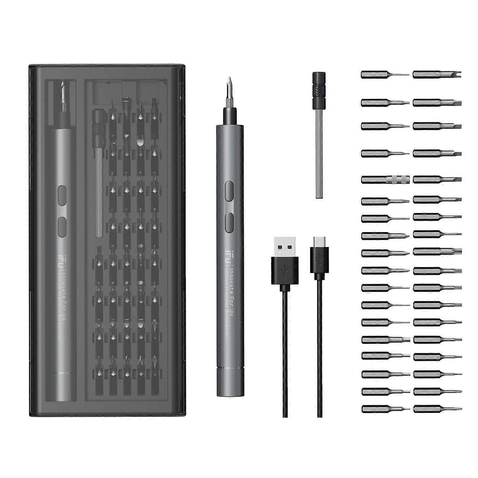 42 In 1 Electric Screwdriver Set Large Capacity Power Screwdriver with LED Work Light Accessories Power Tools