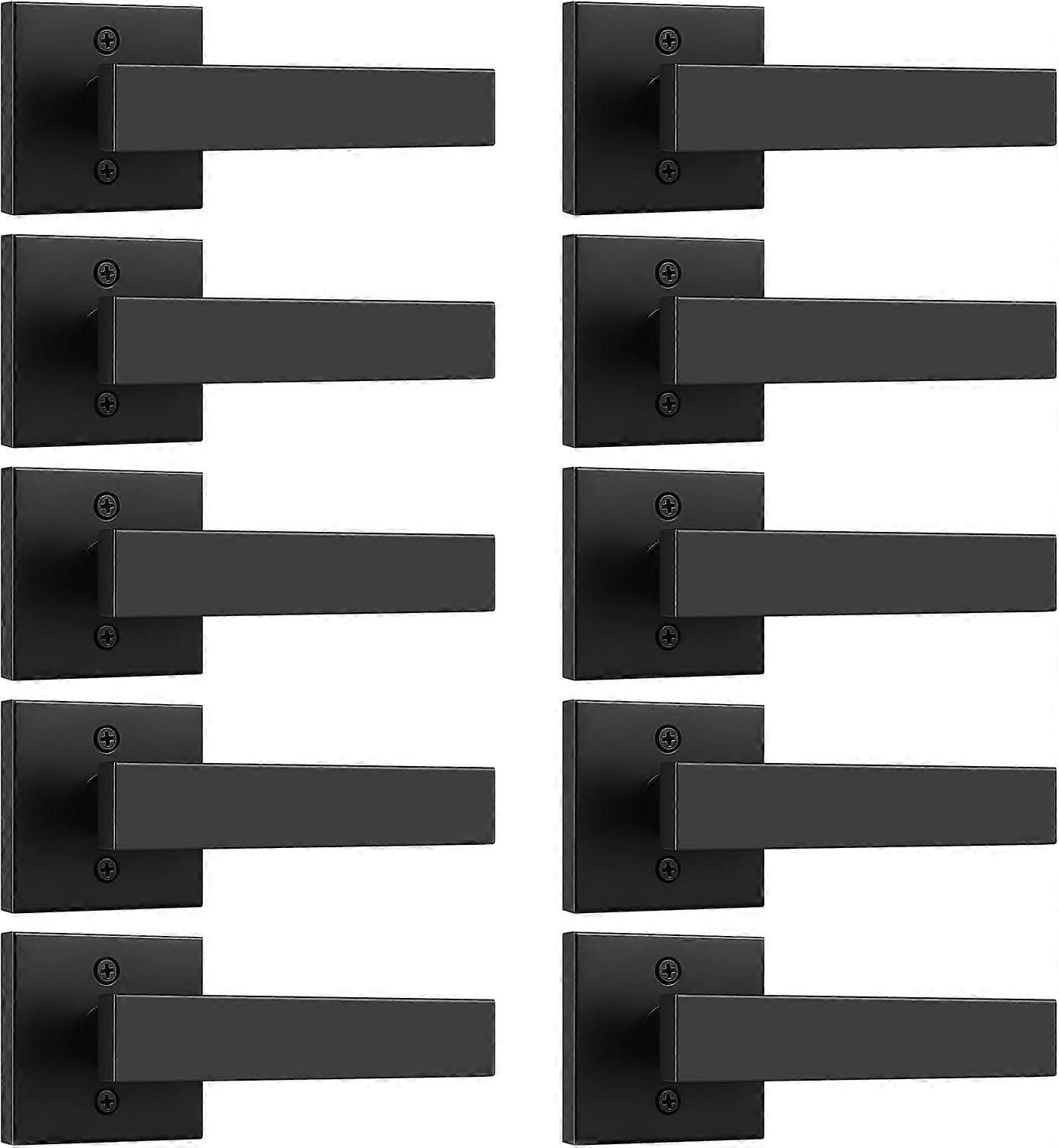 2025 Latest Model  10 Pack Dummy Door Handles,Matte Black Square Door