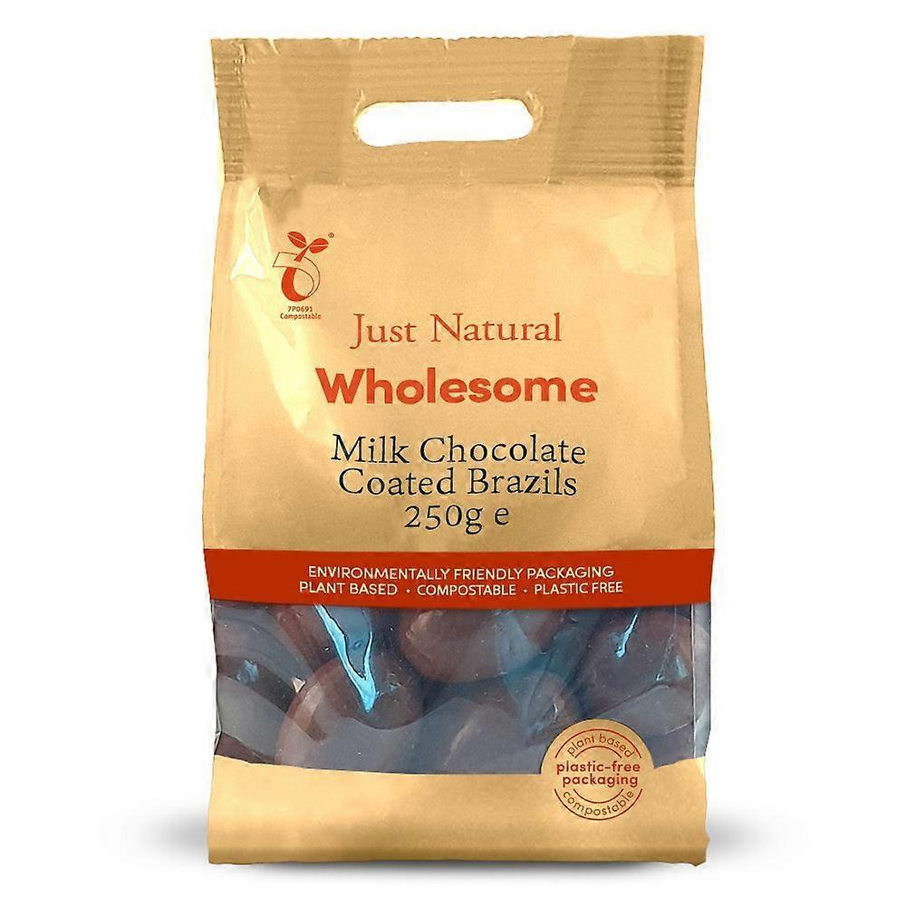 Just Natural Wholesome Milk Chocolate Coated Brazils 250g