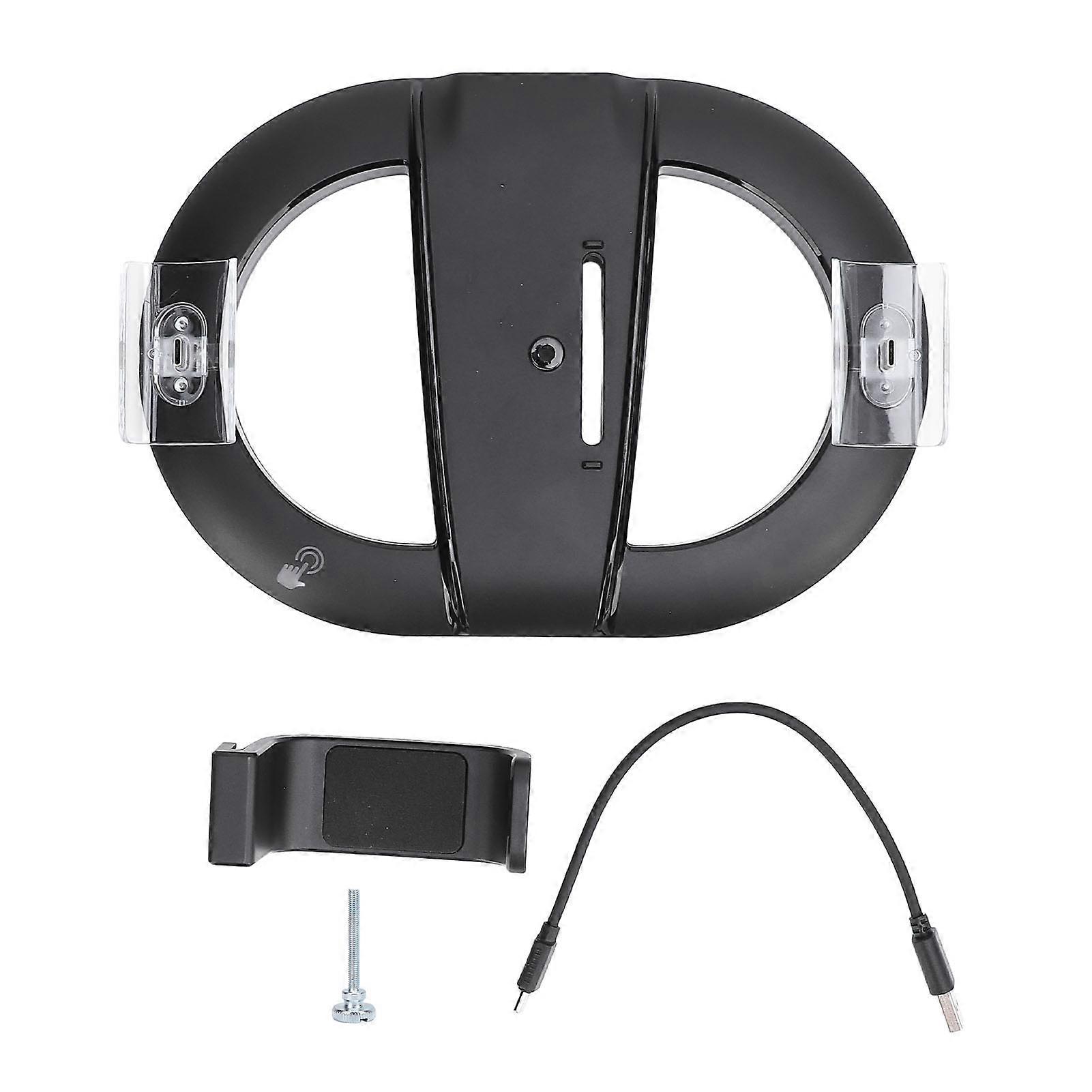 Black Vertical Stand for Slim Console with RGB Lighting, Controller Charger, Headset Holder