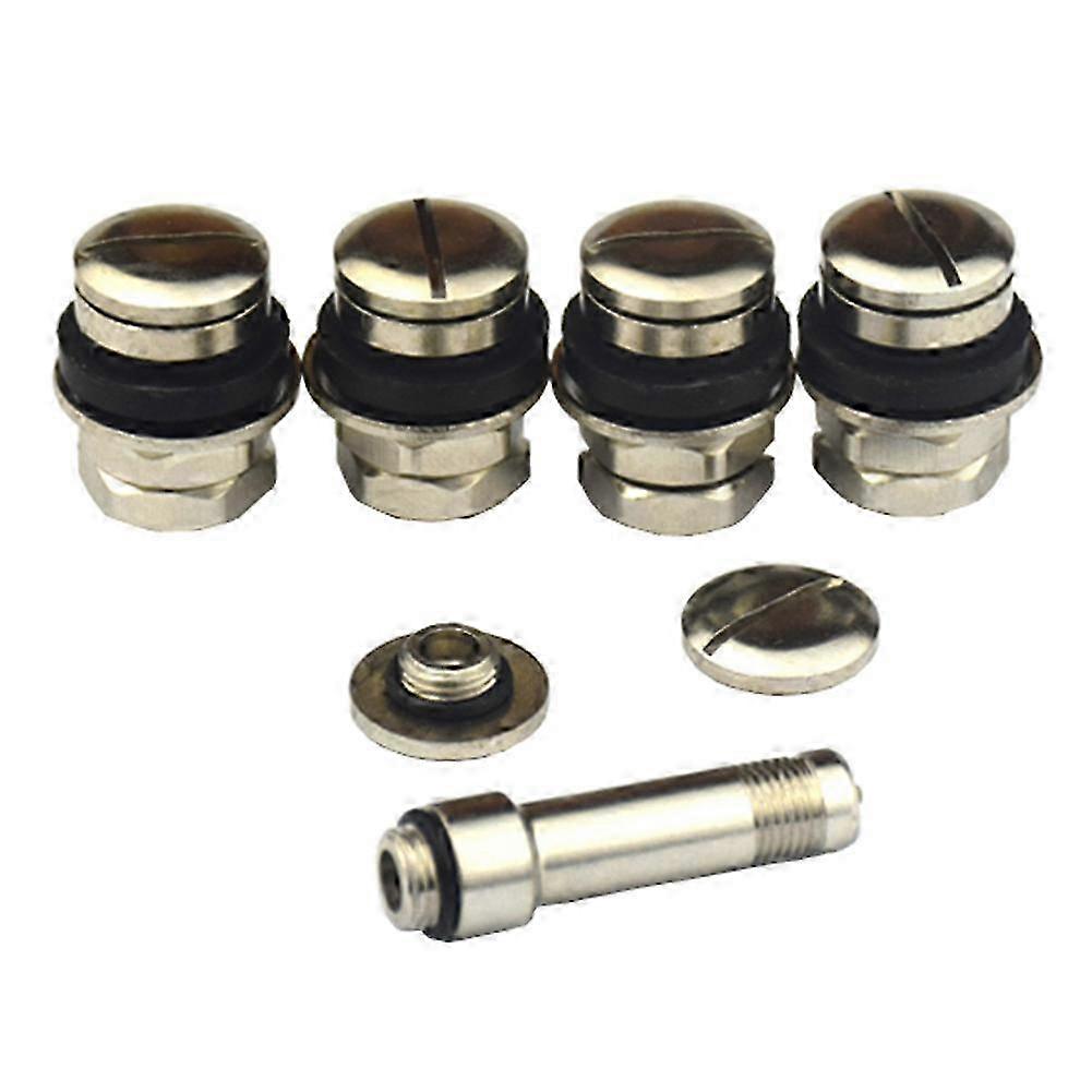 4pcs Flush Mount Chrome Car Tyre Valve Stems for High Pressure Metal Wheel and Scooter Applications, Durable and Reliable Valve Stem Solutio