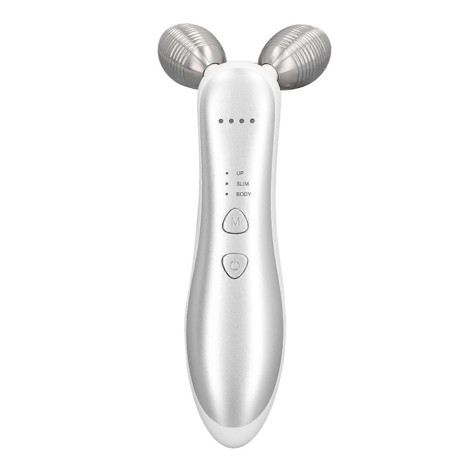 Microcurrent Facial Roller Device 3 Modes 4 Levels Wrinkle Removal USB Rechargeable Heating Face Slimming Device Roller 
