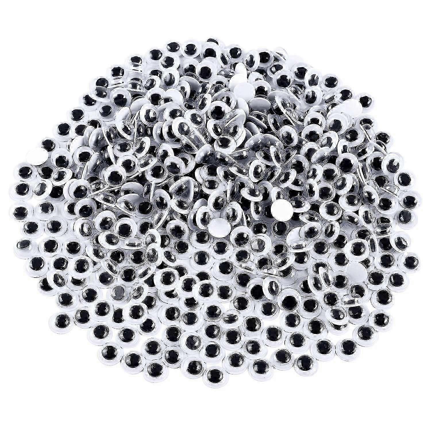 1000 Pieces Adhesive Googly Eyes for DIY Craft Scrapbooking and Doll Making Toys - 6mm