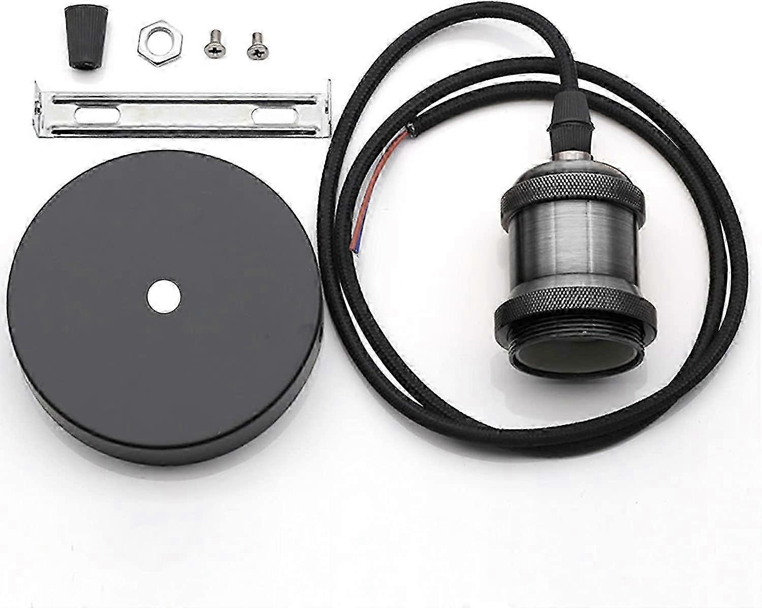 E27 Vintage Cable Pendant Light Fixture with 100cm Cable, E27 Lamp Socket, Rope Pendant Light Fixture, Industrial Style Ceiling Lighting������ĳ