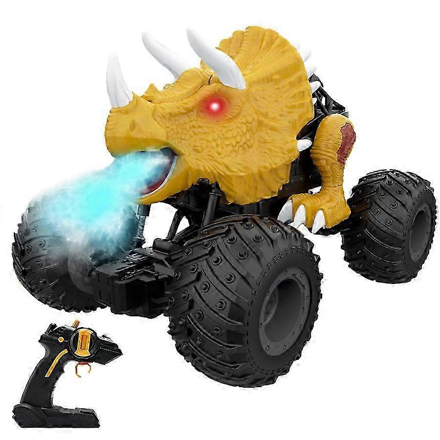 2025 Boys Remote Control Dinosaur Car - Spray Function, Off-Road Action