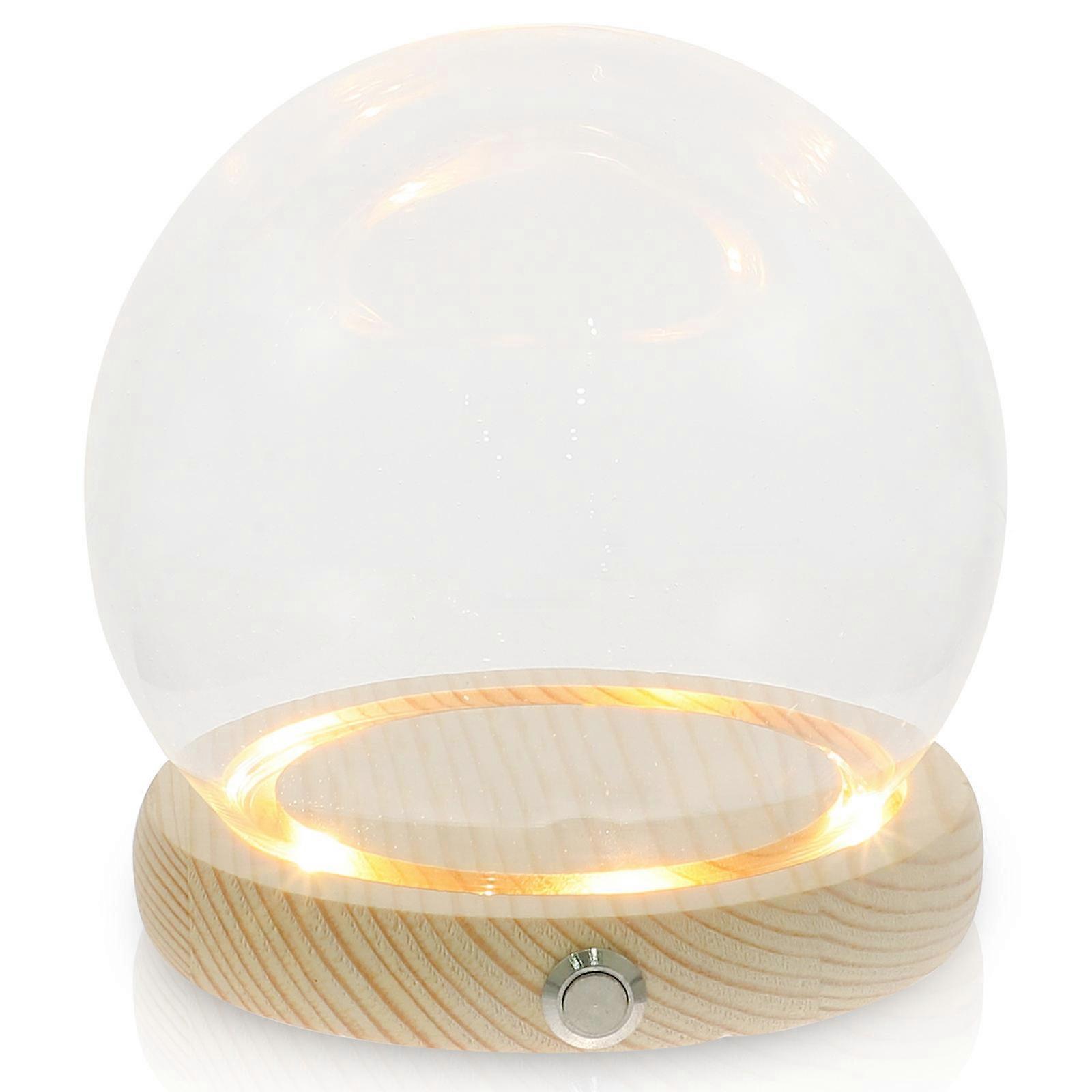 Glass Dome Display with Base for Artificial Flowers, Cloche Cover for Romantic Home Decor and Keepsake Showcasing