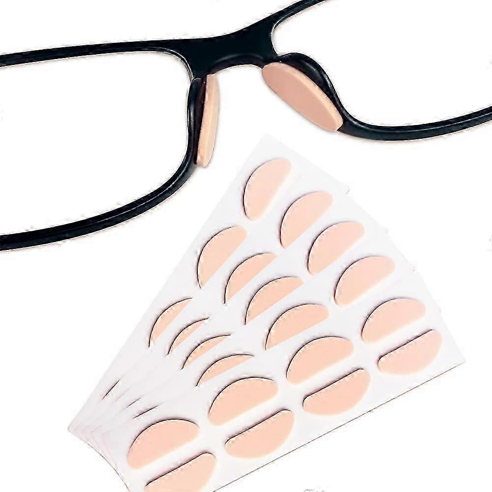 20 Pairs Soft Foam Eyeglass Nose Pads (D-Shape 20x8mm) Skin Color