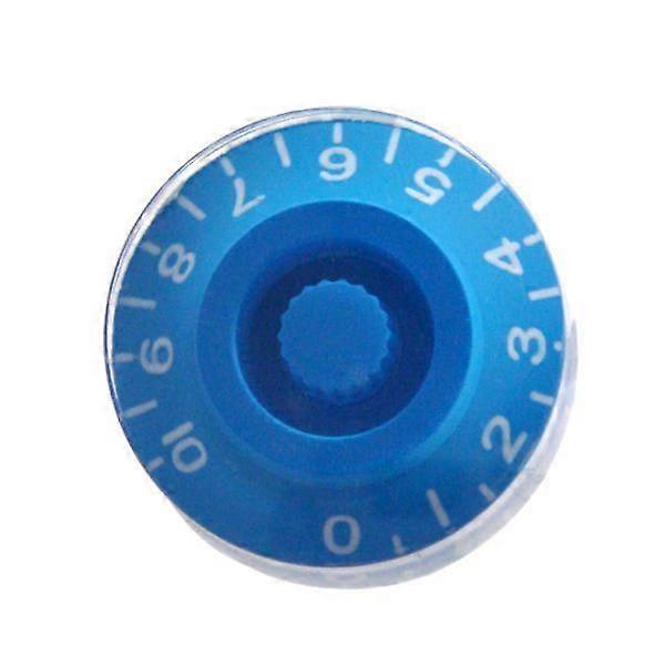 4xBlue Control Knobs Acrylic Volume Tone Knobs with White Words for LP Guitar