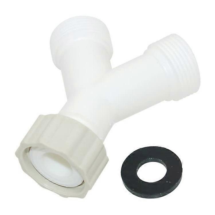 Double Water Connector / Double Y Connector 3/4" - Universal Fork Connector - 2 Way Splitter for Supply Hose - Washing Machine and Dishwasher