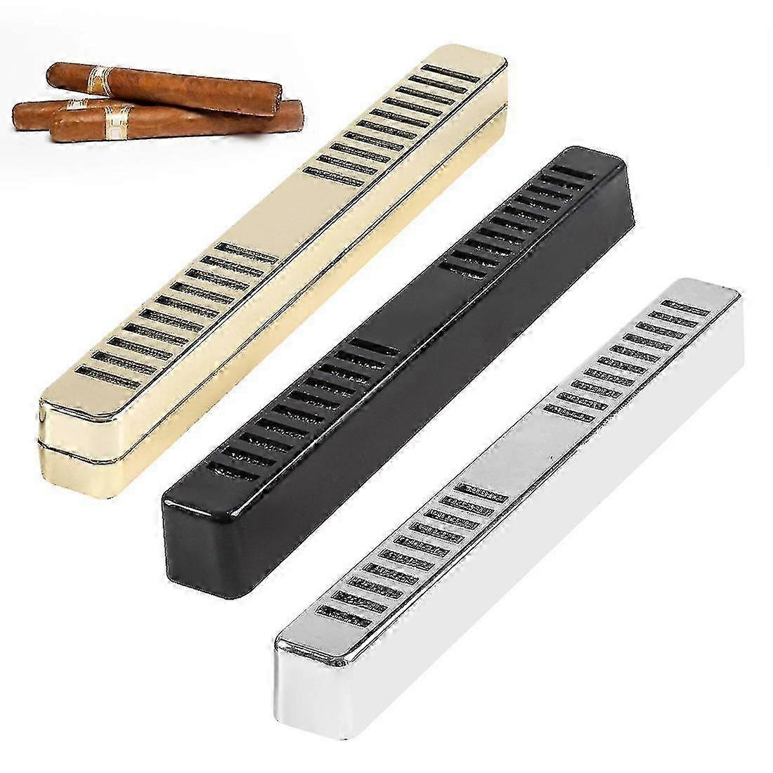 Umidificator de trabucuri, design lung, 2 buc, auriu