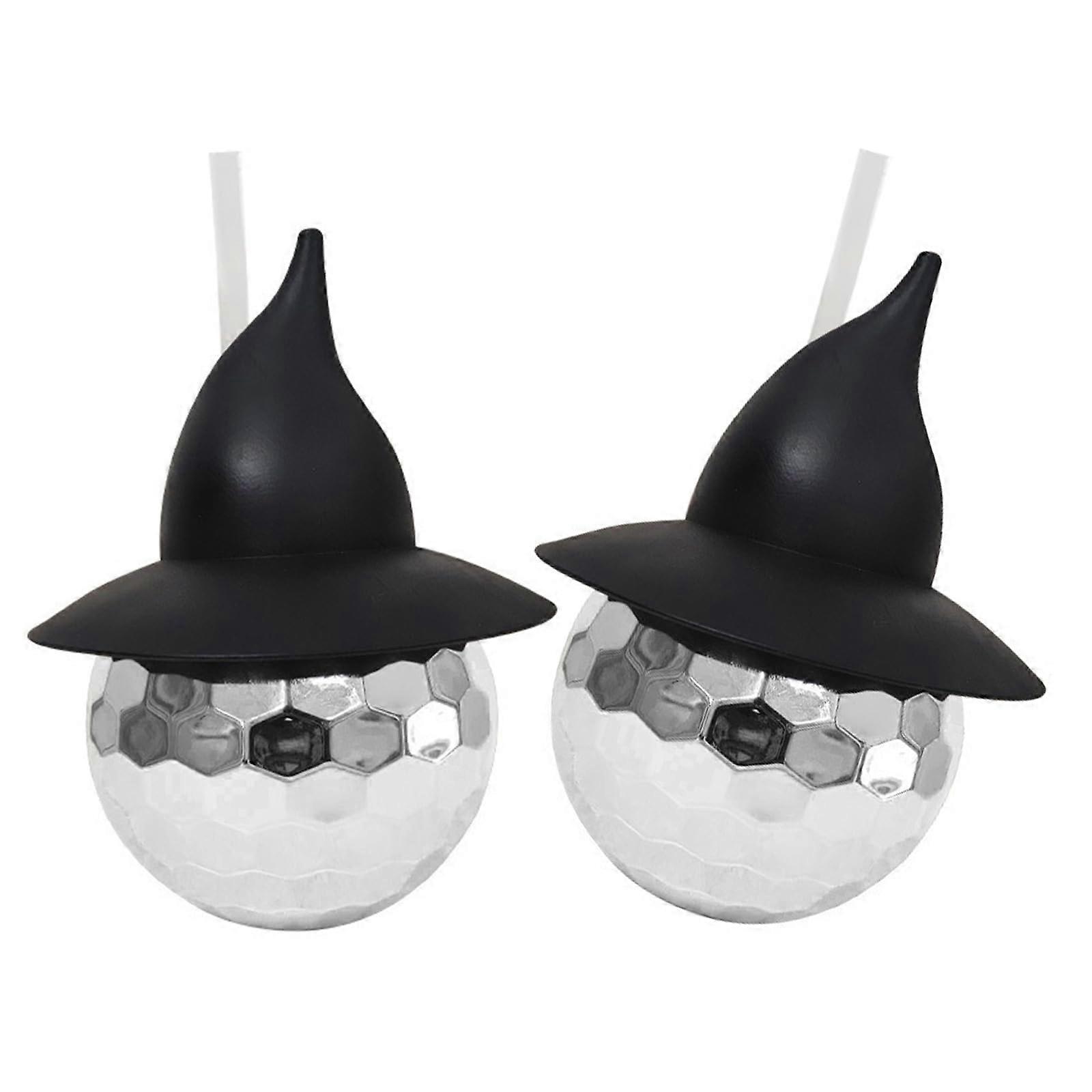 Galvanized Wizard Hat Cups, Silver 590ml, Party Drinking Glasses, Durable Metal, Set of 2 for Everyday Use