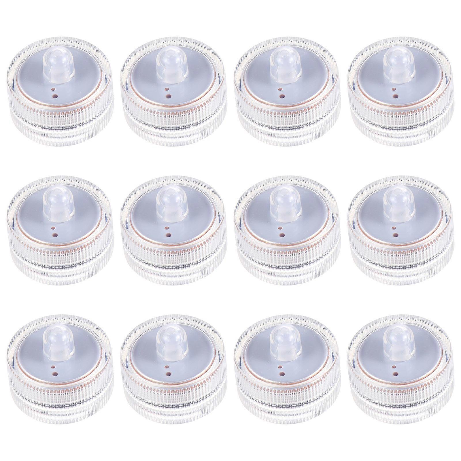 Aquarium Lights LED Underwater Lamps RGB Slow Flash Banquet Decorative 1.18x1.18x0.98in 12Pcs