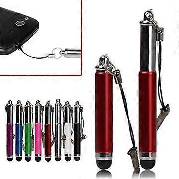 D1g Universal Retractable Capacitive Soft Stylus Touch Pen for iPhone e8j iPad iPod HTC - Rose