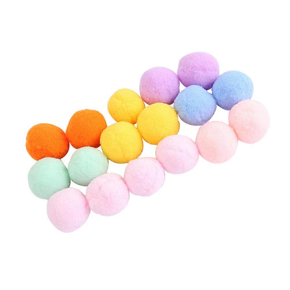 Soft Cat Balls Color Plush Ball For Indoor Play Pet Cat Toy 48Set Fun And Relaxation