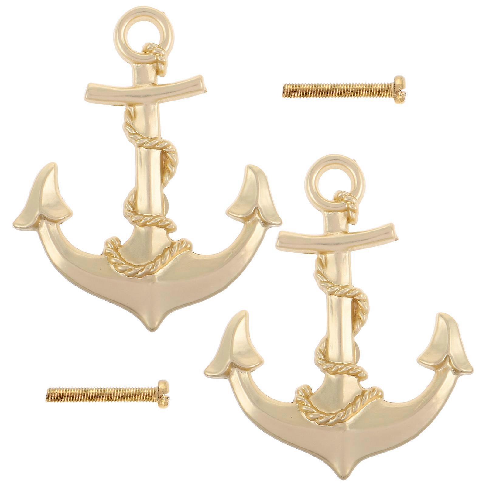 Decorative Knobs Rustic Anchor Cabinet Drawer Pull Handles Room Bedroom Dining Room Decor 2Pcs