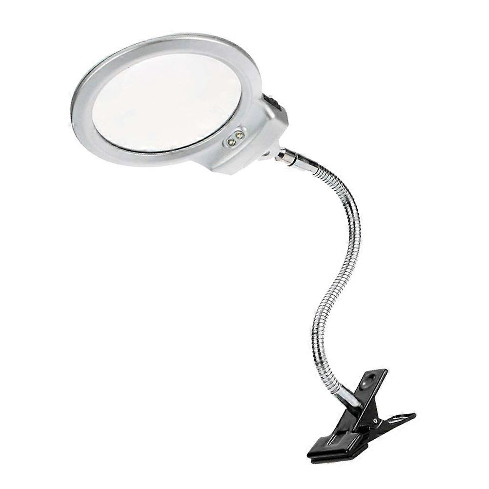 Lâmpada de Jóias Com Lupa Lâmpada de Mesa Para Estudo Metal Gooseneck Ângulo Ajustável 1Pcs