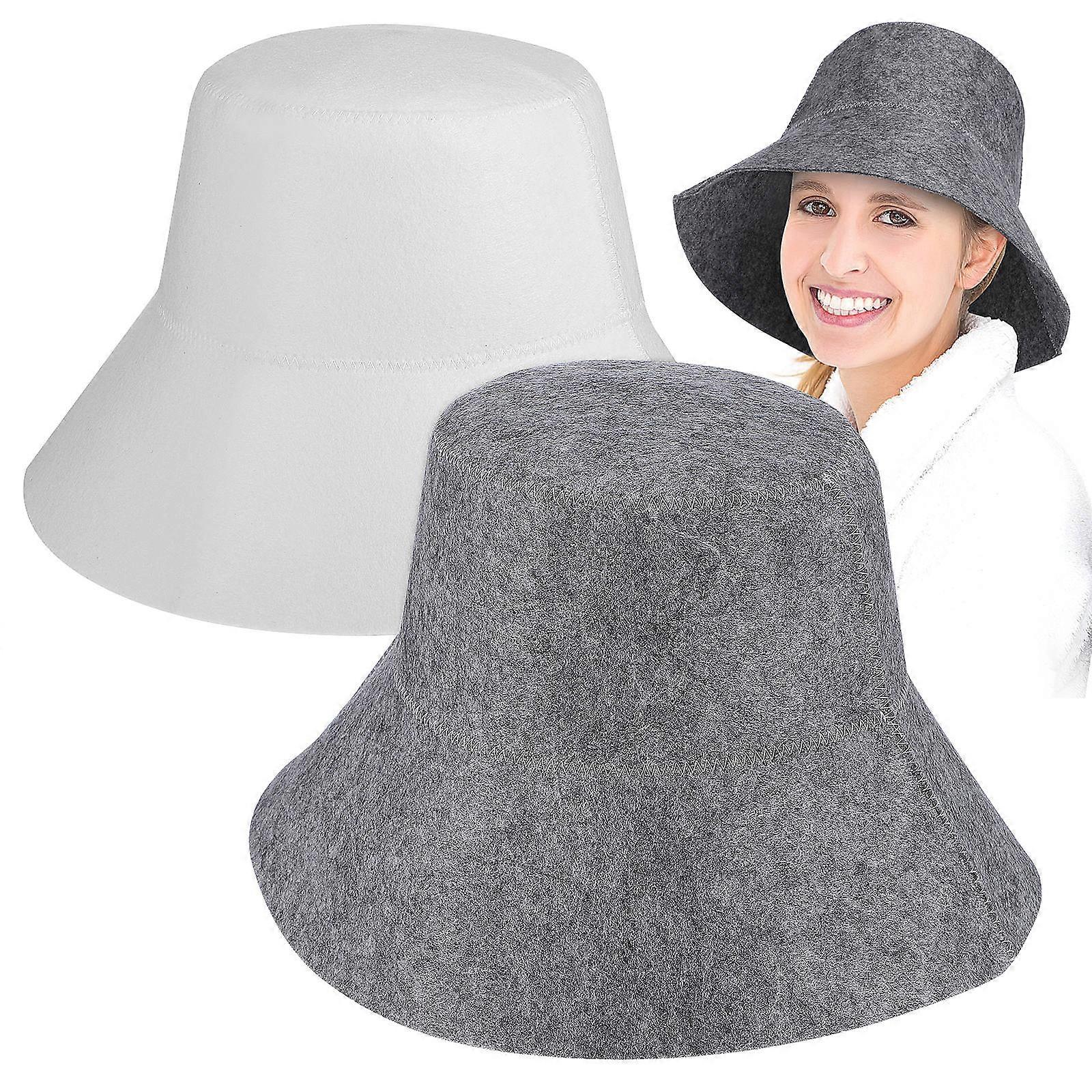 Shower Hat Felt Sauna Hats Sauna Accessory For Sauna Bath Spa Comfortable to Wear 2Pcs