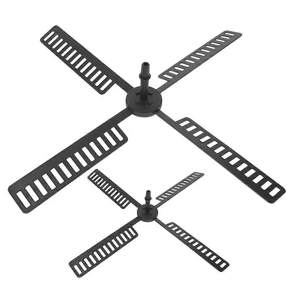 Solar Windmill Lighthouse Plastic Windmill for Decor 2Pcs