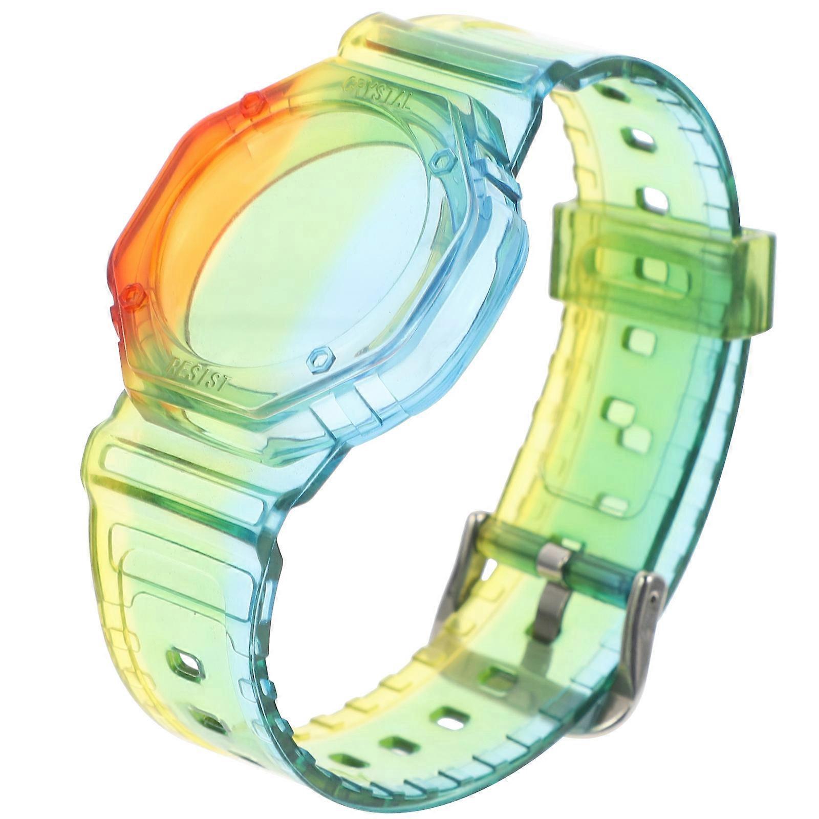 Iridescent TPU Watch Band Cover for Boys – Scratch Resistant, Washable, Lightweight, Easy to Clean