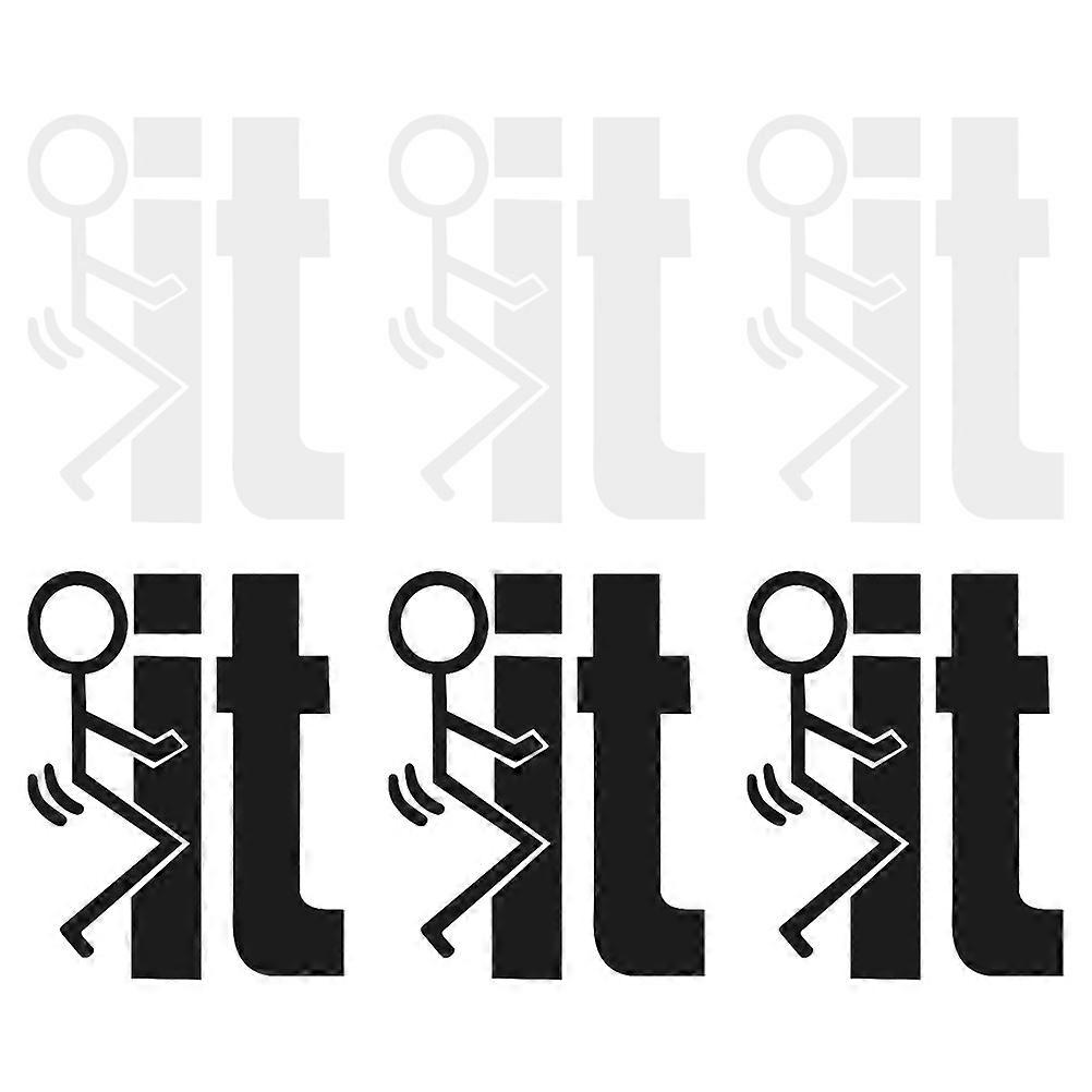 Car Decal Stickers for Window Square Black 6 Sheets Creative Design