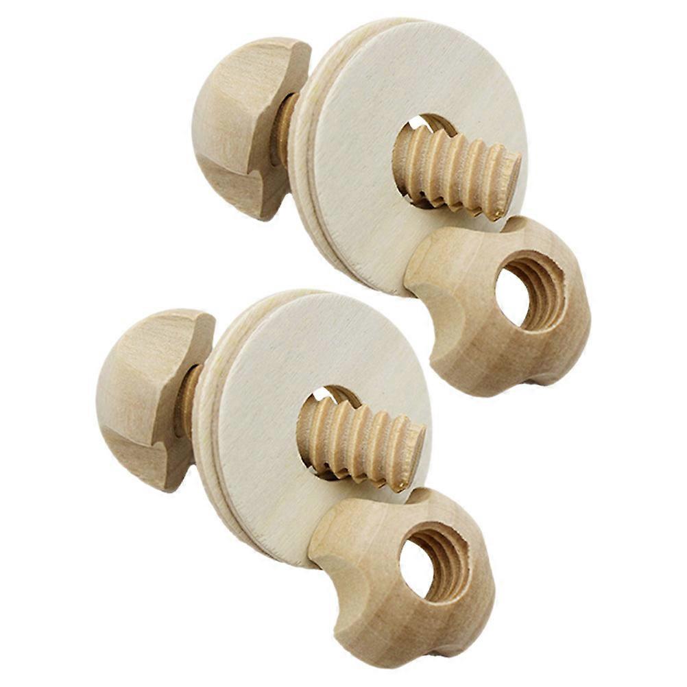 2pcs Detachable Wooden Screws for Pet Cages & Furniture – Durable, Smooth Surface Screws with Deep Threads for Pet Teething & Use