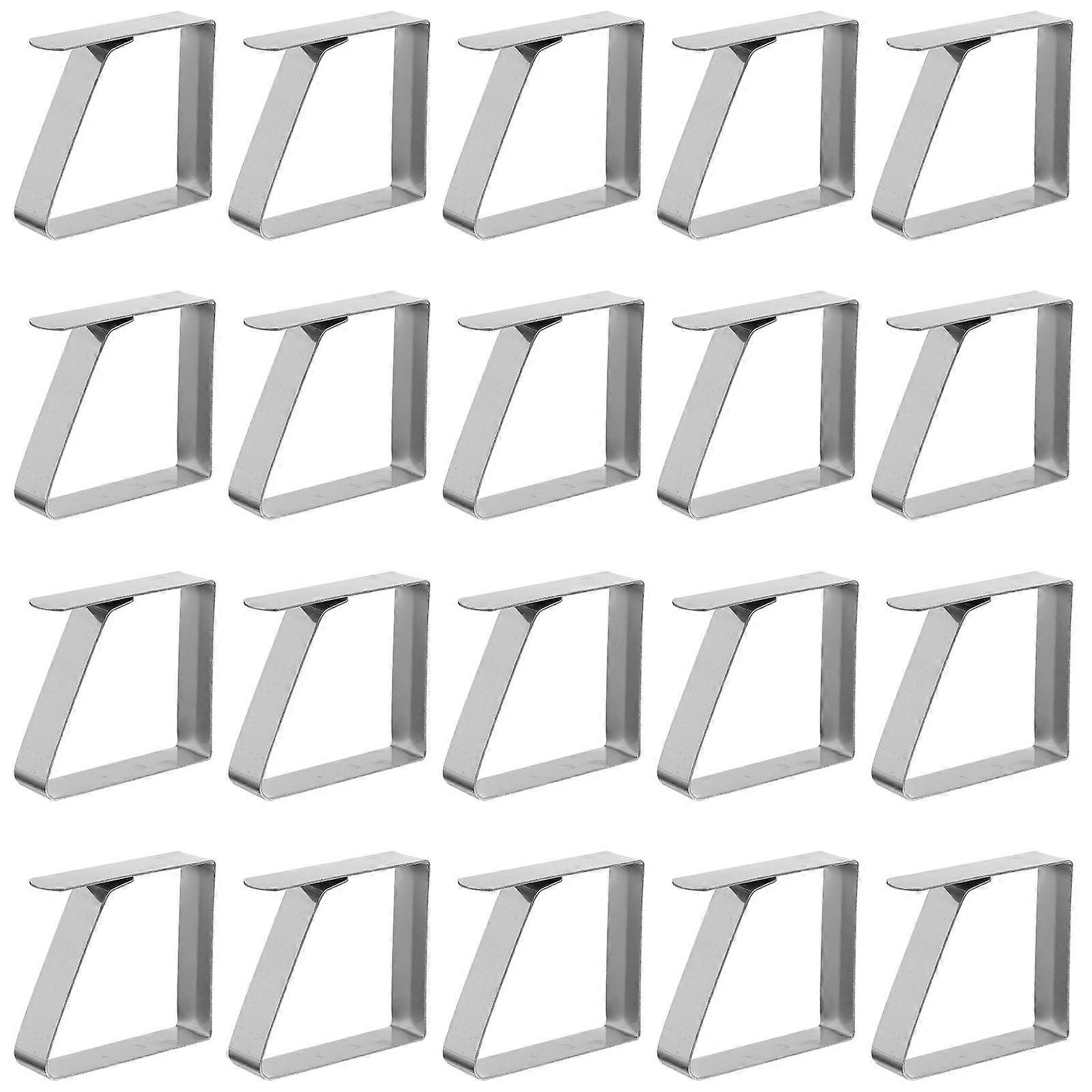 Dining Table Clamp Stainless Steel Clips For Table Cloths Home Use 4.20X4.20X1.20CM 20Pcs