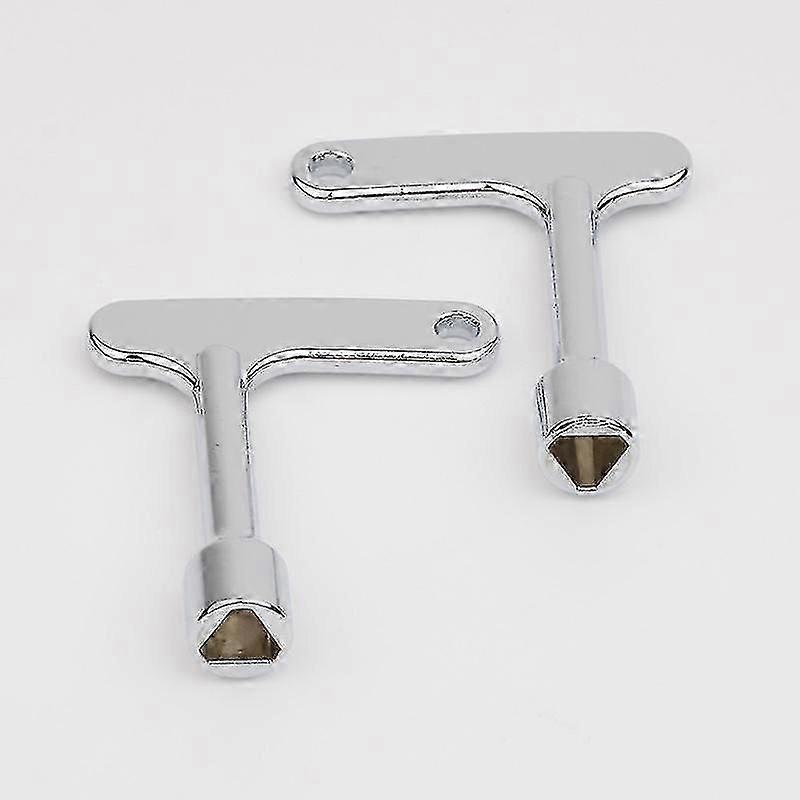 Triangle Key Utility Service Key Gas Electric Elevator Emergency Elevator Door Lock Key2pcs-silver