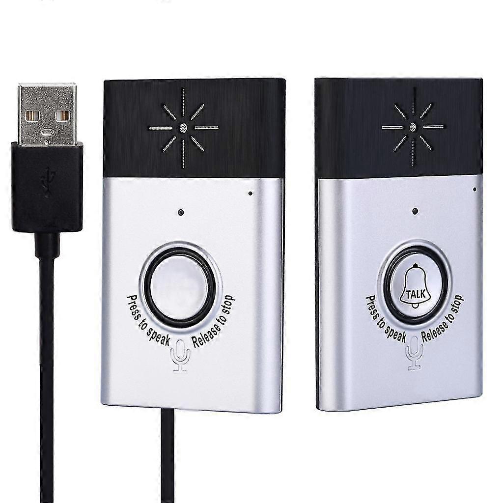 Dørklokke Smart Dørring Intercom 2-WayTalk Klokke Sølv