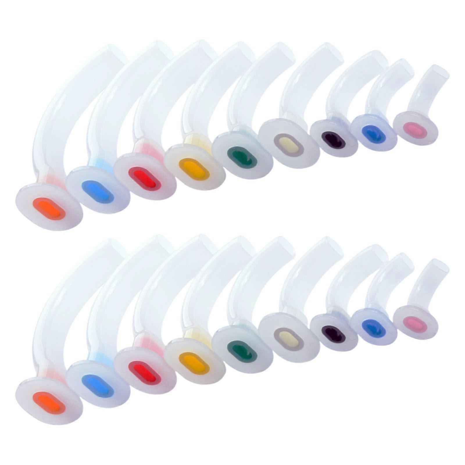 Pack of 18 Multicolor Disposable First Guide Soft Reinforced Oral Cavity Tubes