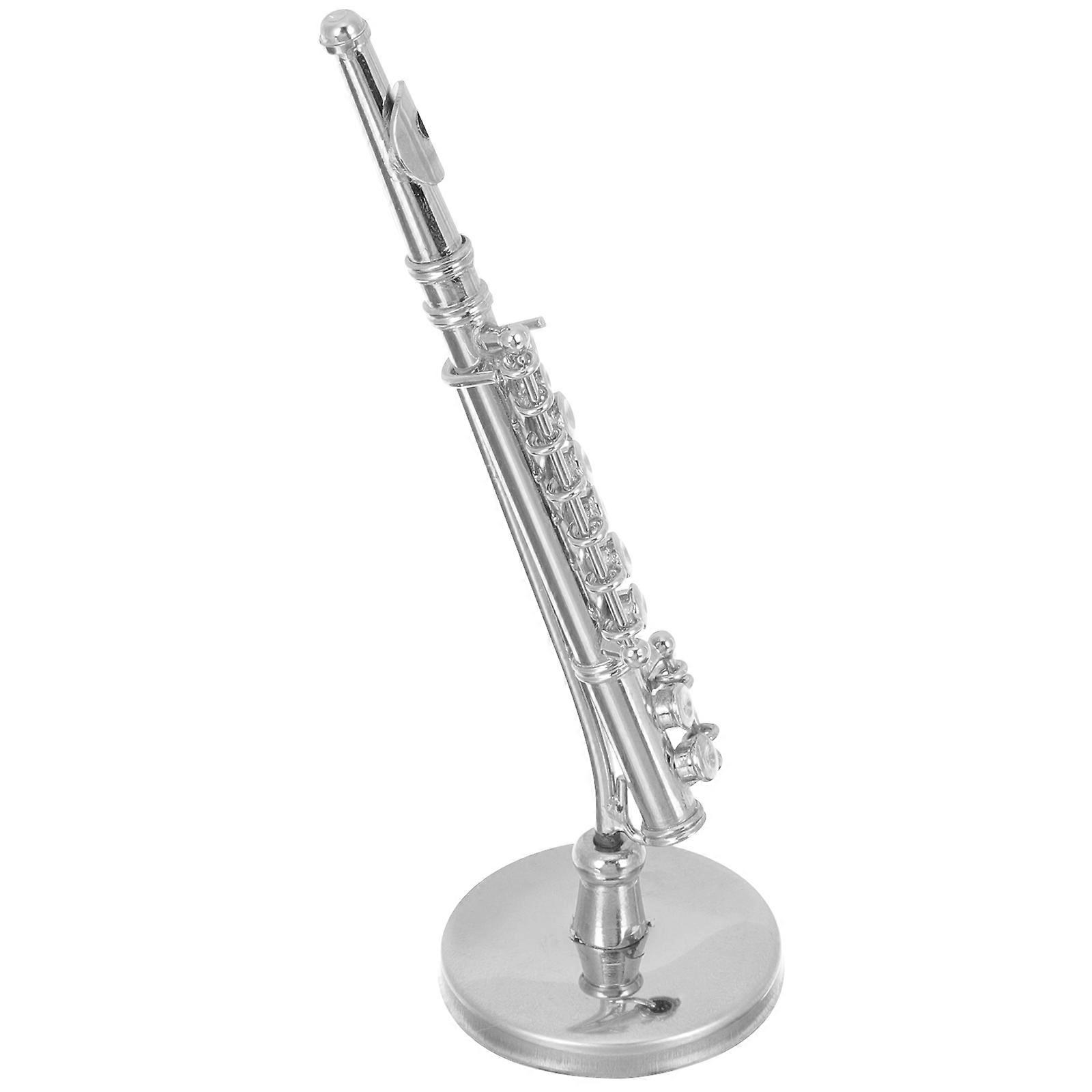 Flute Model Mini Musical Instruments Model Music Lovers present Item Realistic Design Detailed Craftsmanship 1 Set