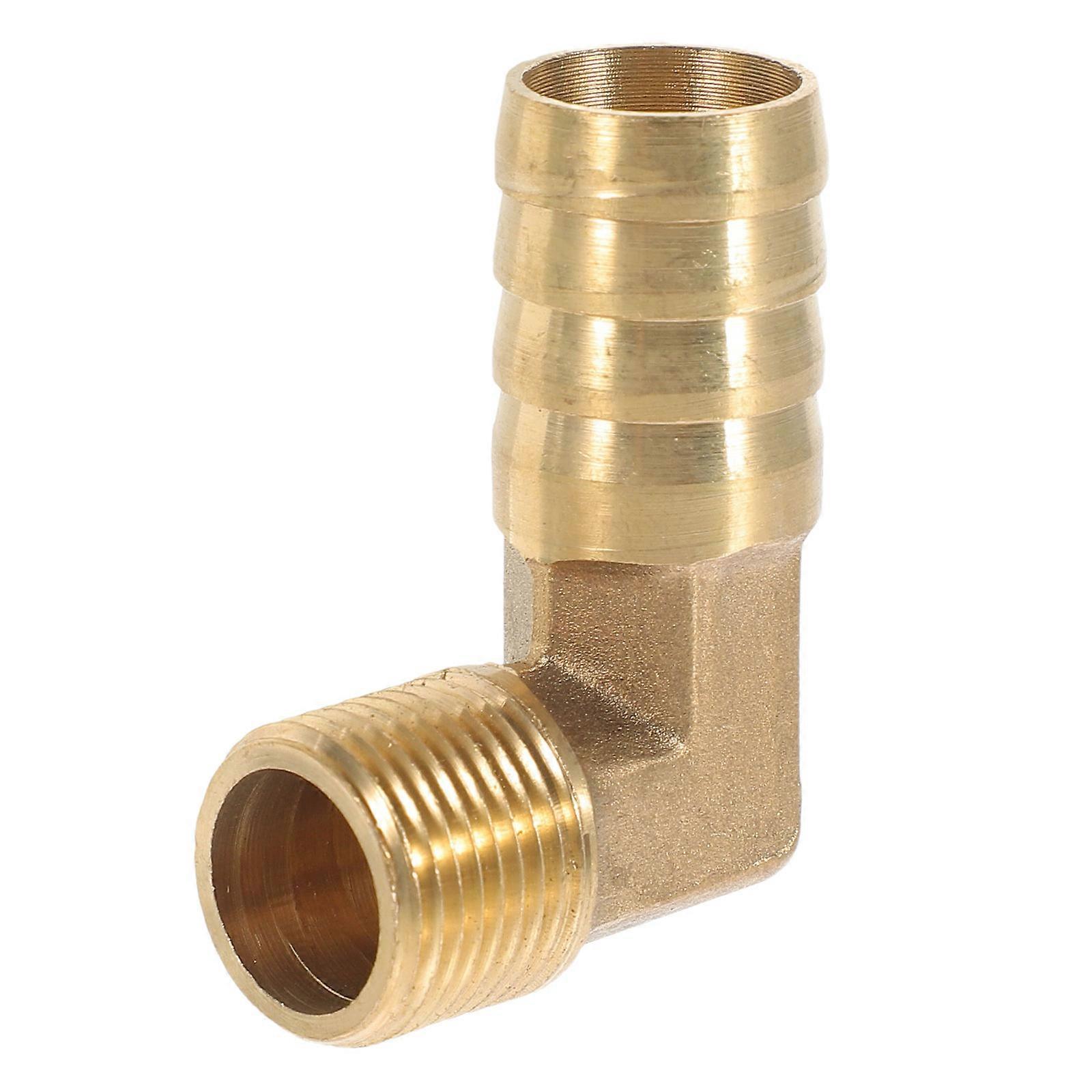 Air Hose Adapter Copper Elbow Hose Connector For Plumbing Industrial Use Golden 4 00X3 20X1 60CM Threaded Connection 1Pack