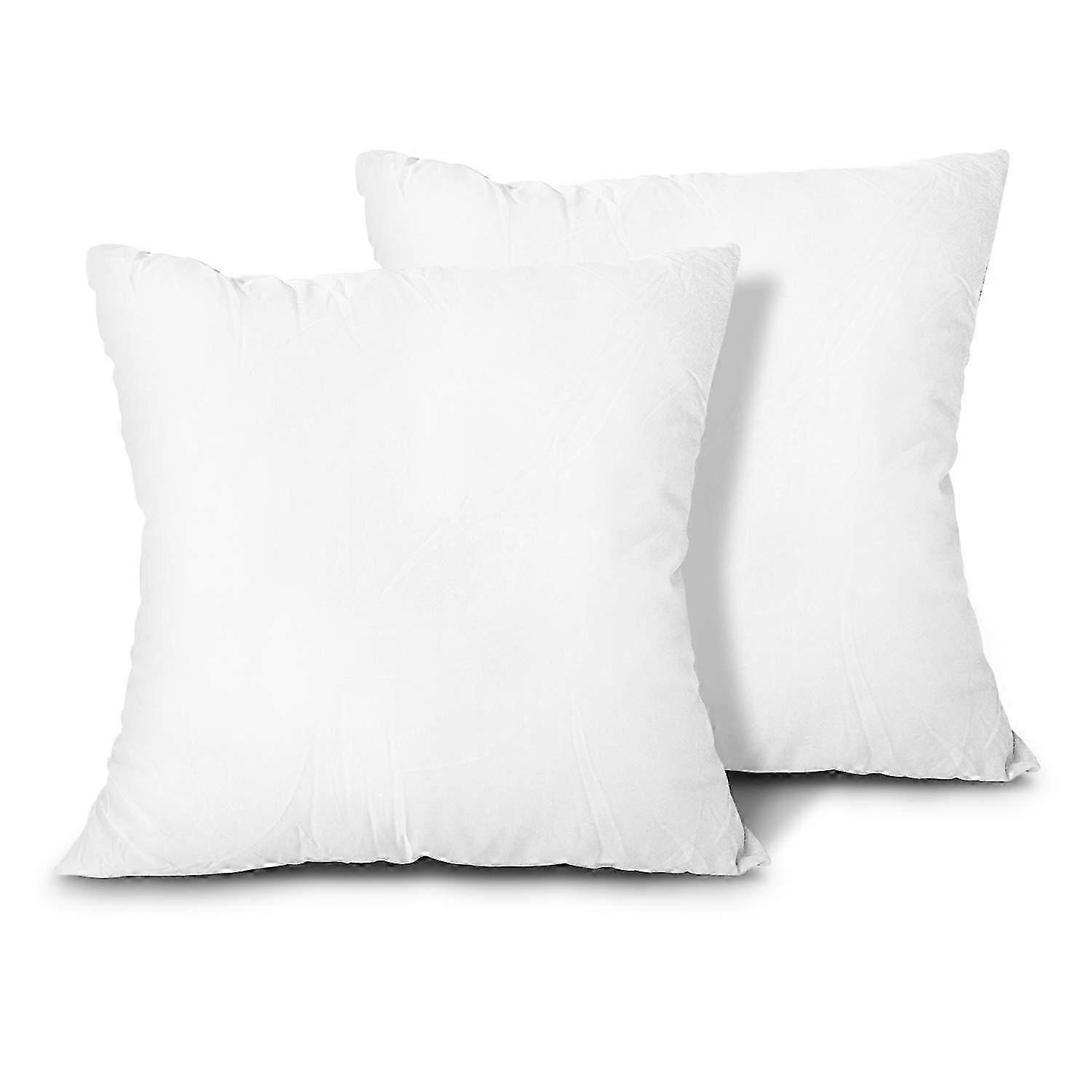 2 Set Down Alternative Pillow Inserts for Couch Cushion Sham Stuffer 16x16 Inches