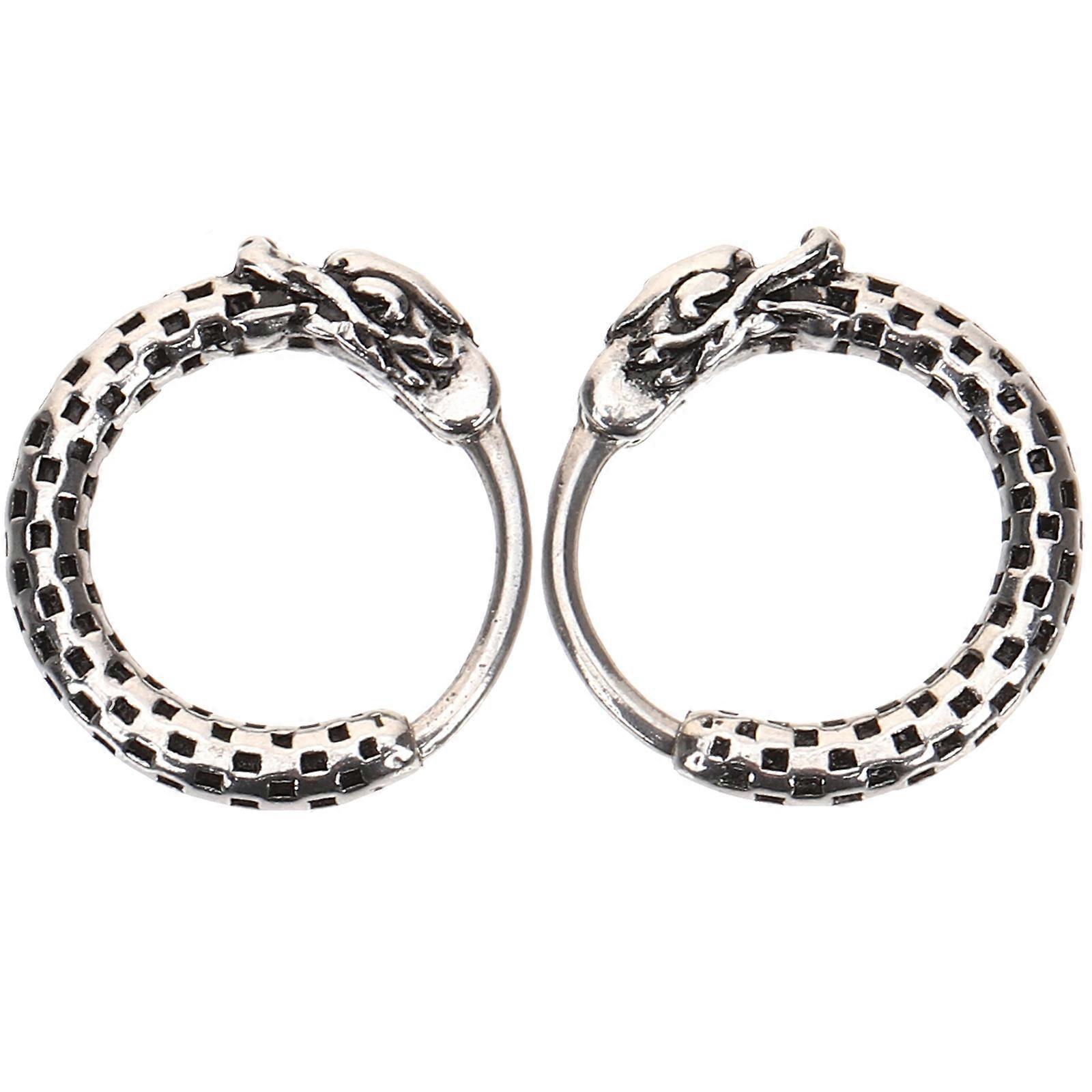 Here's a polished and engaging product description for **Vintage Dragon Loop Earrings For Men**:
### 🐉 Vintage Dragon Loop Earrings for Men –