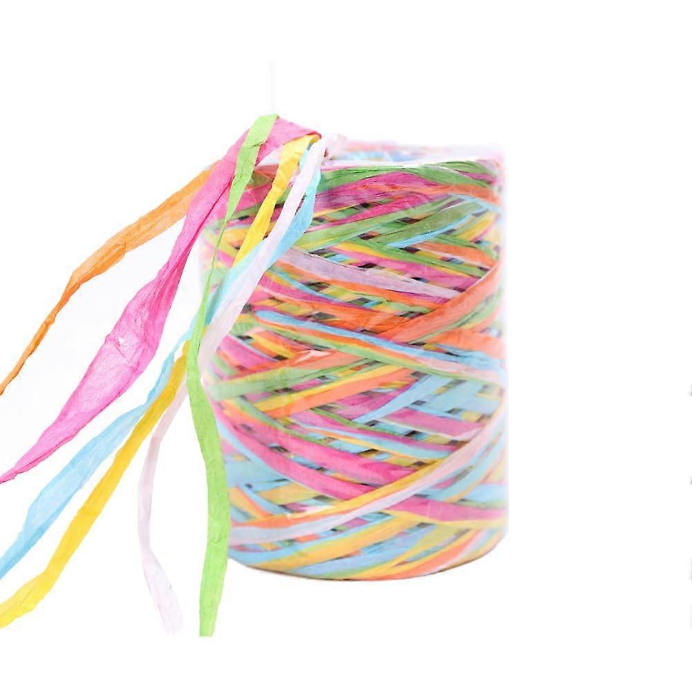 6 Ply Coloured Raffia Paper Ribbon, 70M Length for Gift Wrapping, DIY Craft Decoration, Durable Packing String