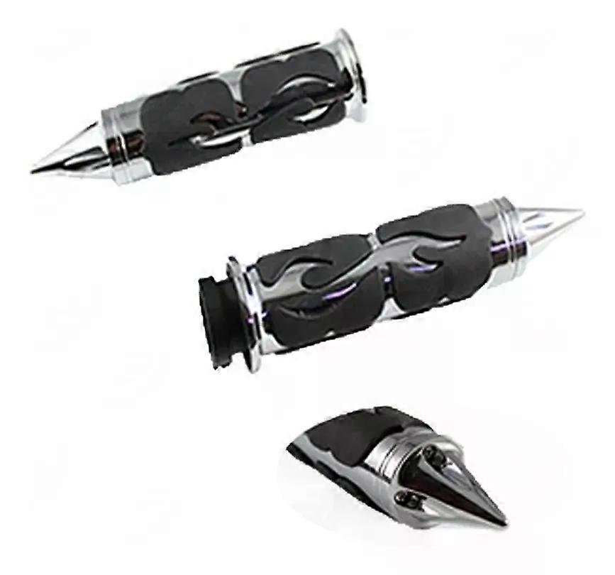 Puos Cromados/negros Tipo Harley Chopper 1 Pulgada