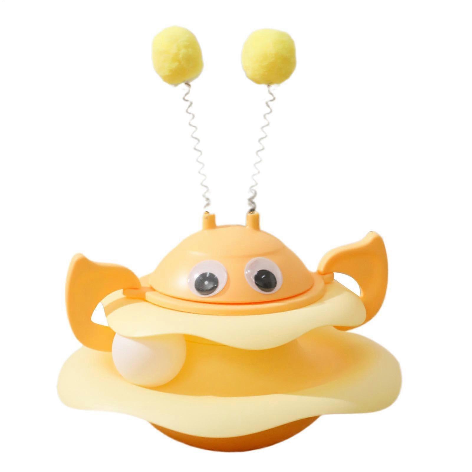 Staggering Cat Toy, Interactive Toy for Indoor Cats  Little Bee, Rotating Cat Tumbling Toy, Safe and Harmless Spinning Play Platform for Busy Owners.